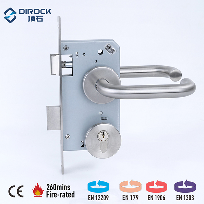 مقبض رافعة من الدرجة 4 + قفل نقر الهروب + أسطوانة جانبية للمقبض