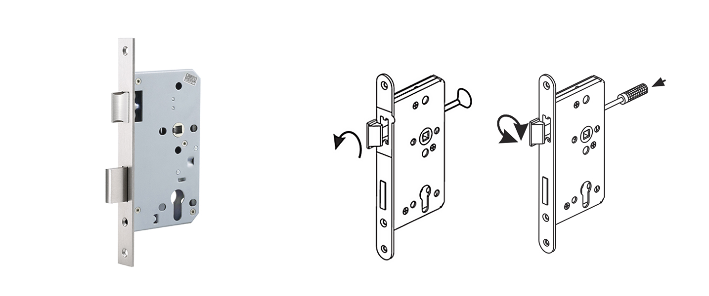 عكس مزلاج على قفل الحفرة