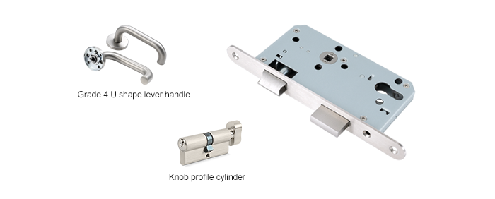 مجموعة قفل نقر الهروب مع مقبض رافعة من الدرجة 4