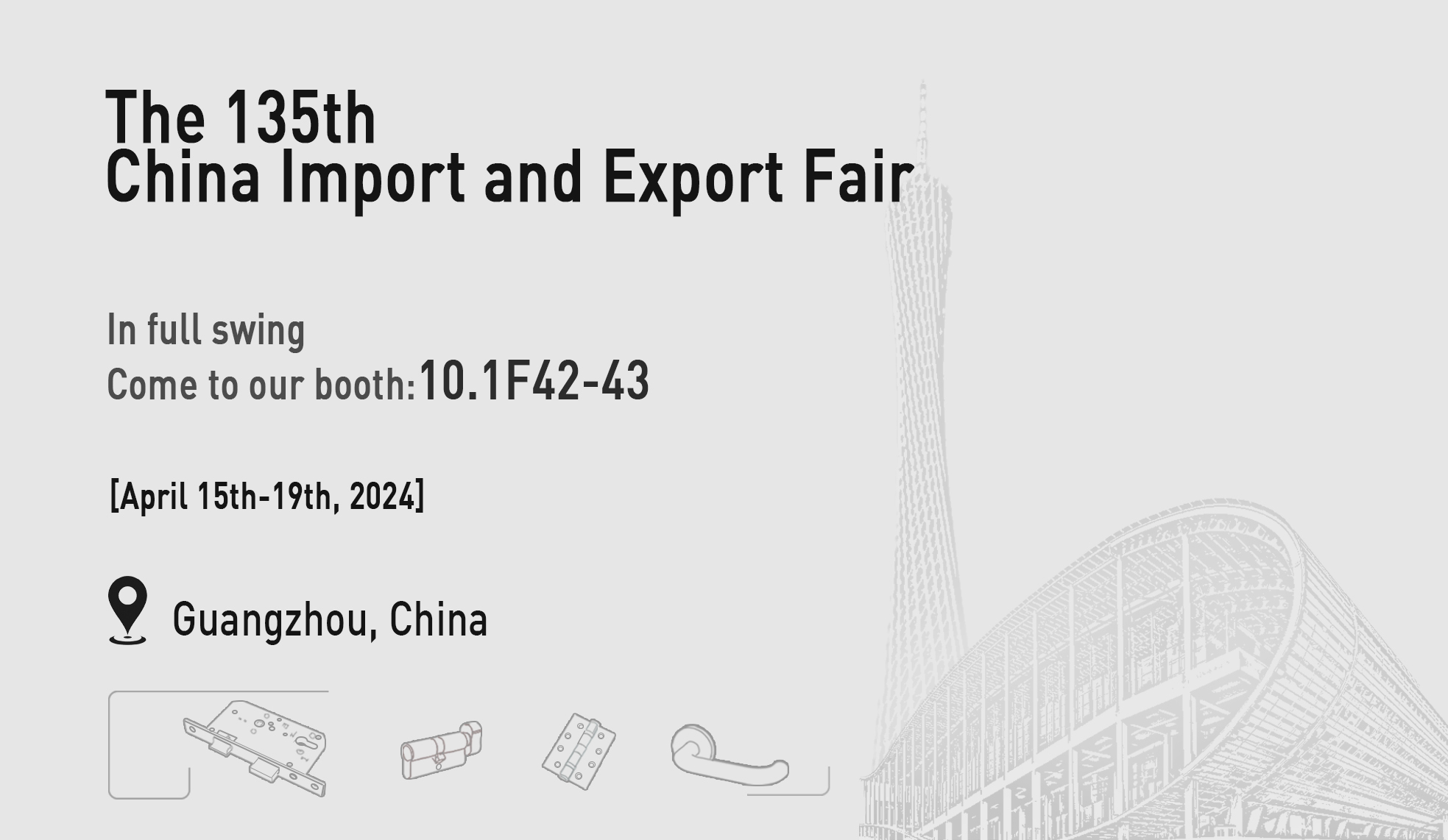 معرض كانتون الـ 135 | أجهزة أبواب DIROCK: قم بزيارتنا للحصول على حلول دخول عالية الجودة!